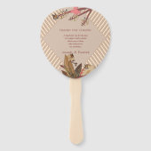 Tan - Marsala Wine & Twist of Pink Hand Fans Handwaaier (Achterkant)
