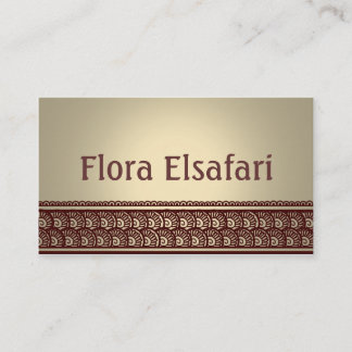 Tan Mehindi Visitekaartje