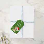 Tan Meowy kerstKat Gift Labels Cadeaulabel (Met Touw)
