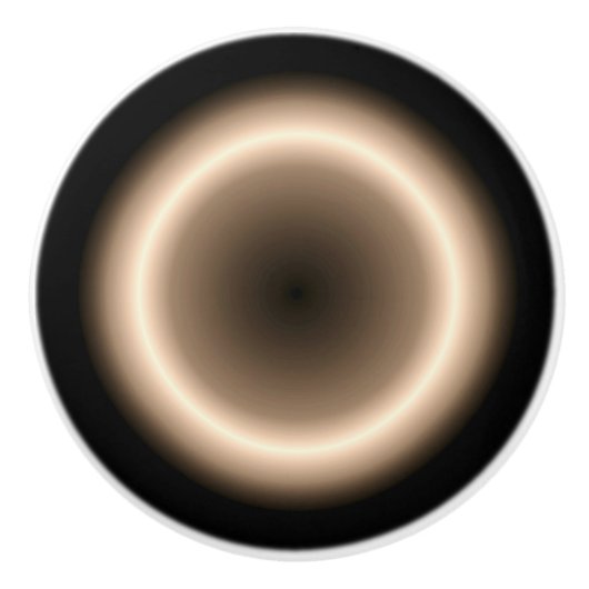 Tan met Bright Halo Moon Effect Ceramic Pull Keramische Knop (Voorkant)
