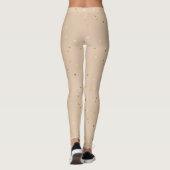 Tan met goudkleurige Stippen Confetti Leggings (Achterkant)