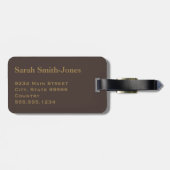 Tan MINE op bruin Bagagelabel (Achterkant horizontaal)