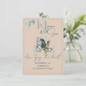 Tan, Mint, & Orchidée Bleue Enregistrer La Carte D (Debout devant)