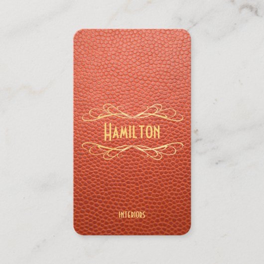 Tan Mock Leather Instagram Style Visitekaartje (Voorkant)