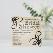 Tan moderne et invitation noir de Fête de la (Debout devant)