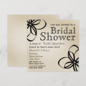 Tan moderne et invitation noir de Fête de la (Devant / Derrière)