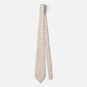 Tan necktie featuring a subtle geometric pattern  stropdas (Voorkant)