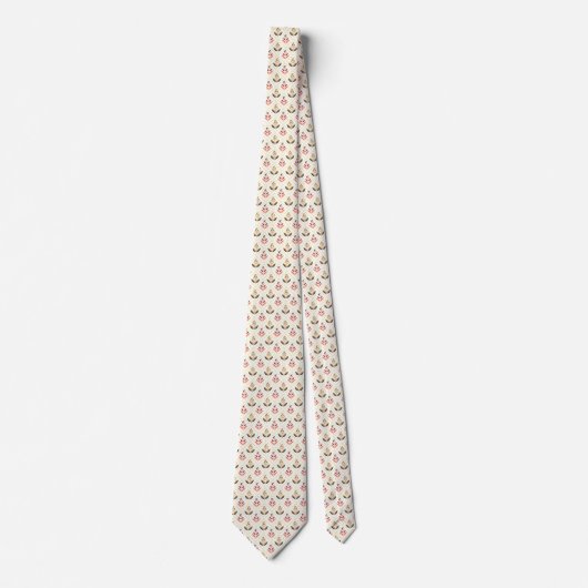 Tan necktie featuring a subtle geometric pattern  stropdas (Voorkant)