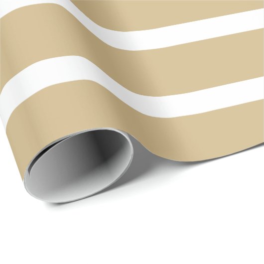 Tan Neutrale Stripes Cadeaupapier (Rol Hoek)