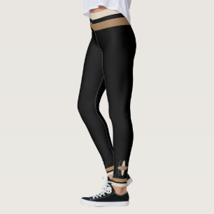 Tan op zwart leggings