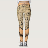 tan orange noir long leggings (Devant)