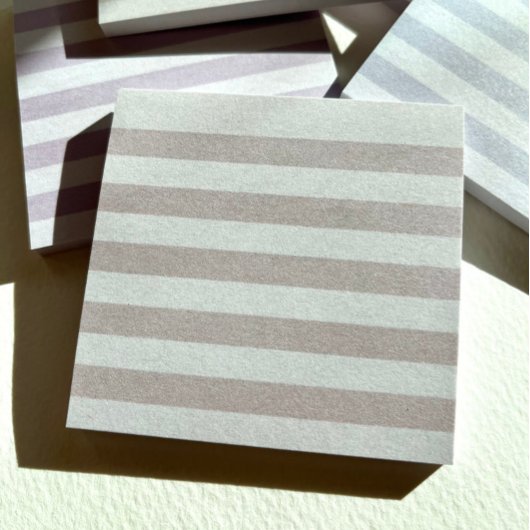 Tan Pastel Tripe Post-It Notes