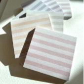 Tan Pastel Tripe Post-It Notes