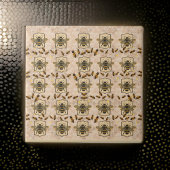 Tan Pattern HoneyBee Design | Keramische tegel Tegeltje