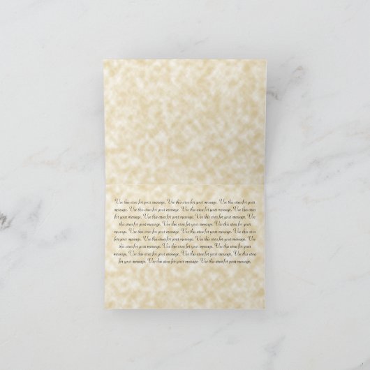 Tan Perkament Papier Stijl Bruiloft dank u kaart (Binnen)