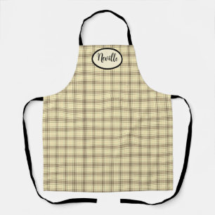 Tan Plaid Masculine Schort