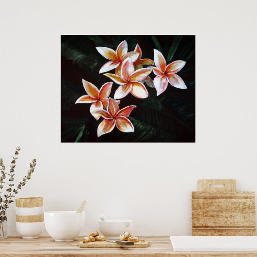 Tan Plumeria Poster (Keuken)