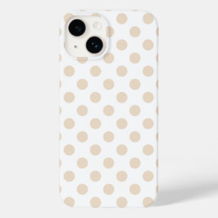Tan polka-punten Case-Mate iPhone 14 hoesje