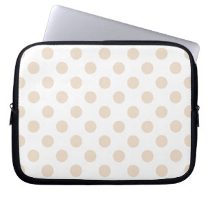 Tan polka-punten laptop sleeve