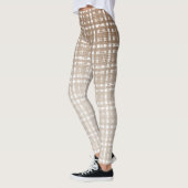 Tan Preppy Glen Check Pset Mode Leggings (Links)