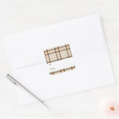 Tan Pset Pattern Holiday Gift Label (Envelop)