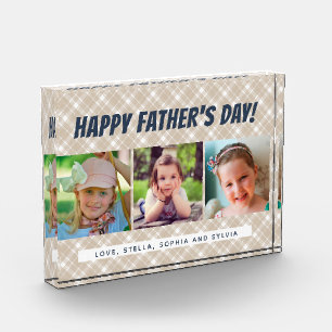 Tan Pset Three Photos Happy Vaderdag Fotoblokken