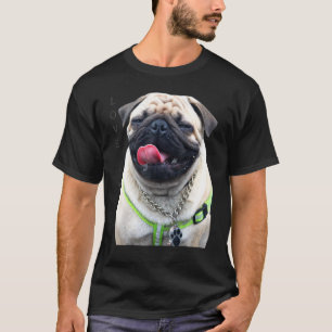 Tan Pug Shirt Vrouwen Mannen Pug Mam Pap T-shirt L