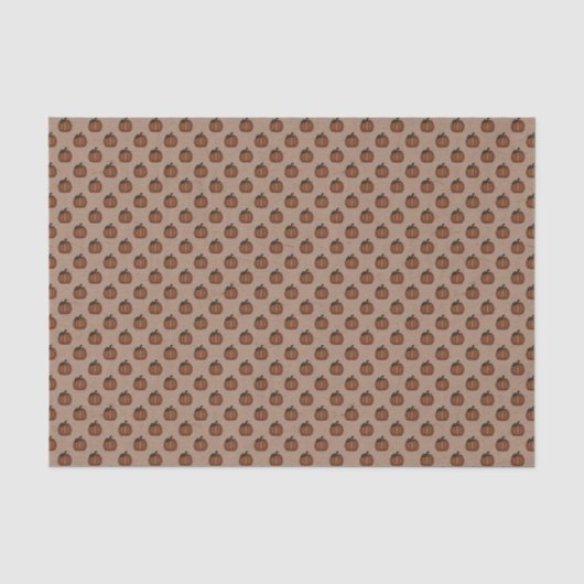 Tan Pumpkin Patterned Tissue Paper Tissuepapier (Voorkant)