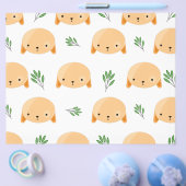 Tan Puppy Dogs met Grass Scrapbook Paper Flyer (Enkel)