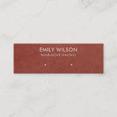 TAN RED LEATHER TEXTURE STUD EARRING CARTE D'AFFIC (Devant)