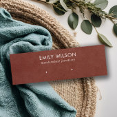 TAN RED LEATHER TEXTURE STUD EARRING CARTE D'AFFIC