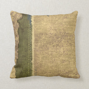 Tan robuste et oreiller vert forestier