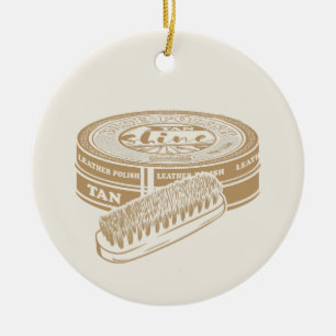 Tan shoepolish tin pop kunst keramisch ornament