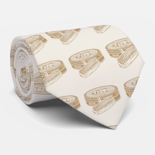 Tan shoepolish tin pop kunst stropdas