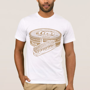 Tan shoepolish tin pop kunst t-shirt