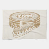 Tan shoepolish tin pop kunst theedoek (Horizontaal)