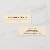 Tan simple et propre/Conseil Brown Carte de visite (Devant / Derrière)