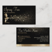 Tan Spray Fles Mousserend Gold Visitekaartje (Voorkant / Achterkant)