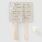 Tan Starfish Beach Wedding Program Fan Handwaaier (Voorkant en achterkant)