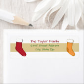 Tan Stripes Stocker - Étiquette de l'adresse de re (En situation)