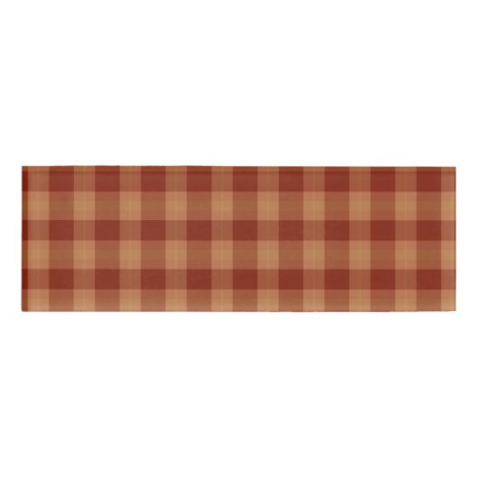 Tan Tartan Name Tag (Voorkant)