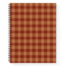 Tan Tartan Spiral Notitieboek