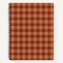 Tan Tartan Spiral Notitieboek