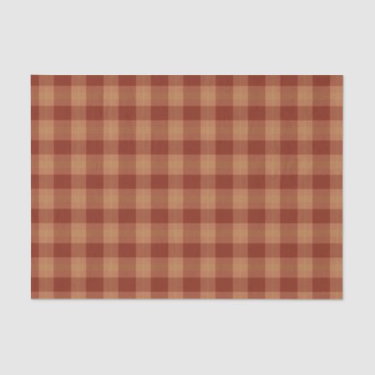 Tan Tartan Tissue Paper Tissuepapier (Voorkant)