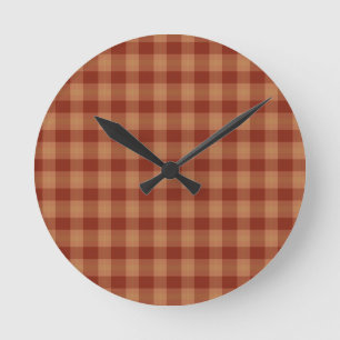 Tan Tartan Wall klok