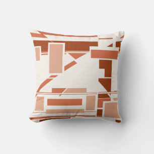 Tan Terracotta Beige Geometrische Zuidwest Art Loo Kussen