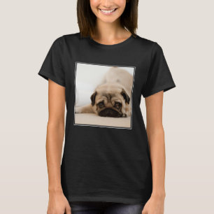 Tan Vrouw Pug T-shirt
