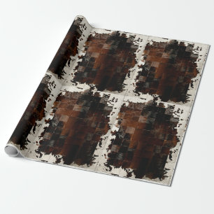 Tan White Koeienhuid Print wrapping paper Cadeaupapier