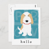 Tan & White PBGV Briefkaart (Voorkant / Achterkant)