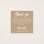 Tan White Photo & Code Promo Merci (Devant)